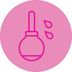 Enema Pink Line Circle Icon