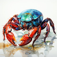 Watercolor Scorpion, clipart Illustration, Generative Ai