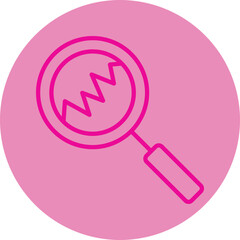 Diagnostic Pink Line Circle Icon