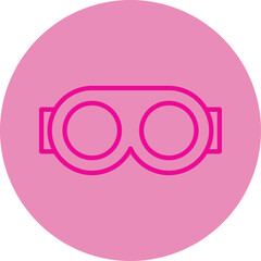 Obraz premium Goggle Pink Line Circle Icon