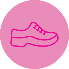 Acrobat Pink Line Circle Icon