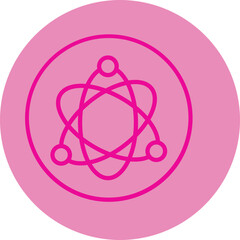 Science Fiction Pink Line Circle Icon © Haris