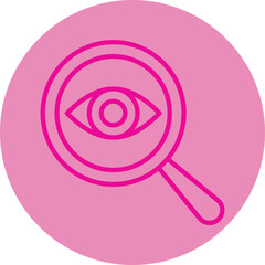 Observe Pink Line Circle Icon
