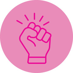 Obraz premium Power Pink Line Circle Icon