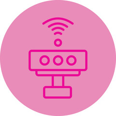 Kinect Pink Line Circle Icon