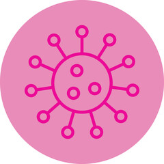 Infection Pink Line Circle Icon