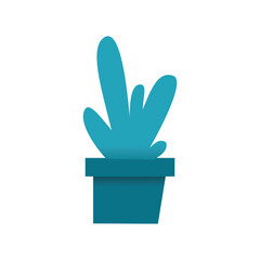 Plant in pot icon. Plant growing in pot illustration. Natural design elements for your design needs