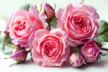 Floral pink roses background