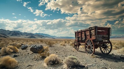 Old wagon in the desert

 - obrazy, fototapety, plakaty