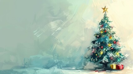 Sketching a Christmas tree