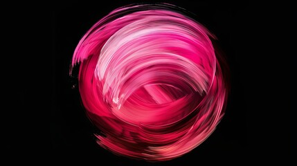 A pink ink stroke on a black background. Pink ink strokes for your design materials.