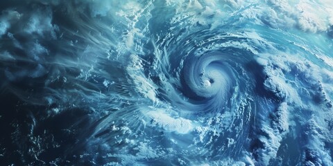 cyclone view from Earth orbit Generative AI - obrazy, fototapety, plakaty
