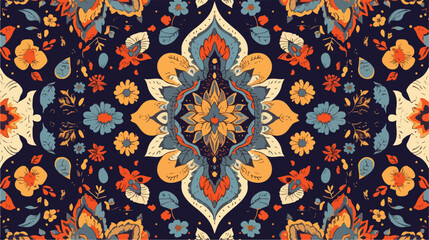 Ornamental seamless pattern with mandala. Vintage p