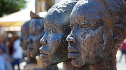 Sculptures outside of johannesburg market.

