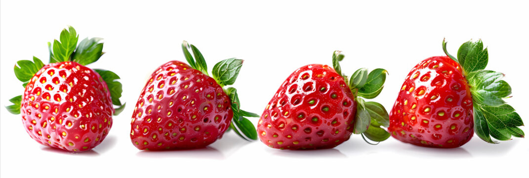 strawberries.  strawberry  isolated on white background,fresh  fruit ,High resolution image