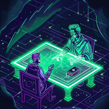 During a highstakes negotiation, a ghostly CEO materialized behind the client, whispering forgotten contracts and causing a sudden shift in power