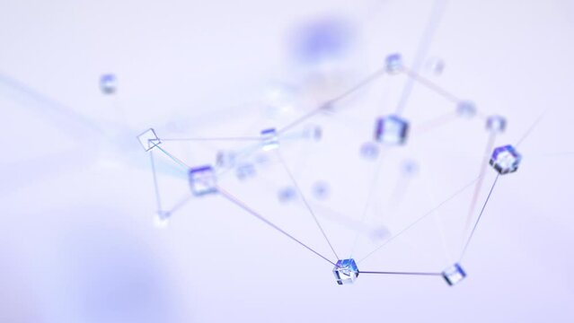 Abstract animation, light motion background design, 4k looping animation, 3d render