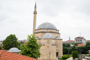 Sinan Pasha Mosque in city of Prizren in Kosovo - obrazy, fototapety, plakaty