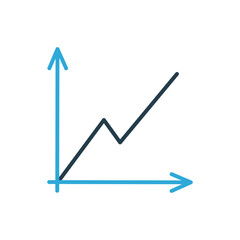 Isolated Graph Icon. Chart symbol. Vector illustration