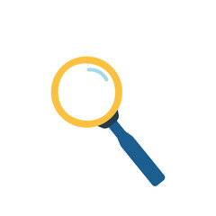 Vector magnifying glass symbol. Isolated illustration on white background