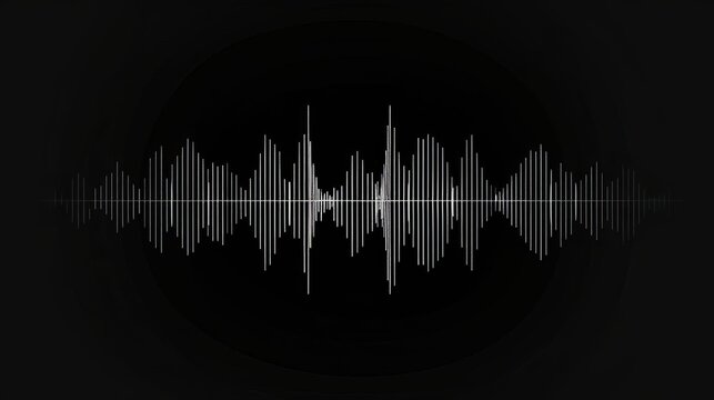 minimalist line art of soundwave capturing the essence of music audio and voice vector icon