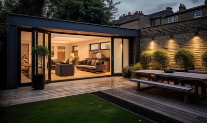 Modern rear extension to a residential property