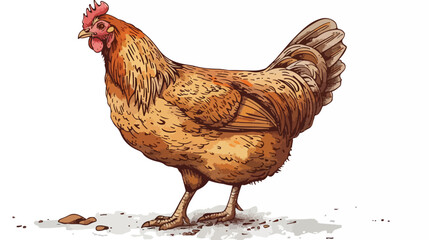 A premium download icon of chicken turkey Hand drawn