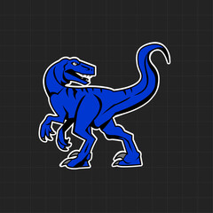 Fototapeta premium Raptor Dinosaur Mascot Vector Illustration