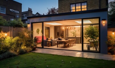 Modern rear extension to a residential property
