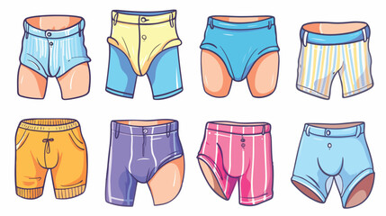 Men panties trunks. Mens underwear underclothing. Box