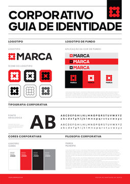 Brand Identity Poster Layout in brazilian portuguese