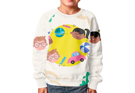 Children Sweatshirt Mockup 