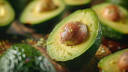 Avocado Halves With Bite Taken Out