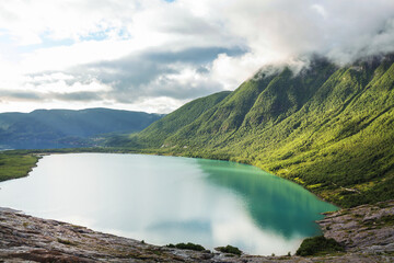 Naklejka na ściany i meble Mountains in Norway