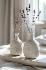Two Vases on Table