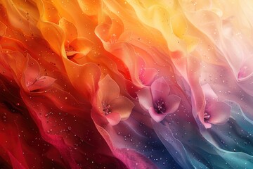 Art nouveau, embracing colorful brightness with vibrant pastel power and gradient splendor, a fusion of elegance and dynamism in artistic expression.