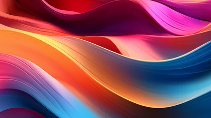 Foto op Canvas Abstract colored waves background © Terratiger
