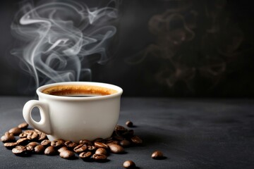 Fototapeta premium Steaming Cup of Coffee