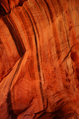 Detail patterns and cracks in Red Navajo sandstone walls