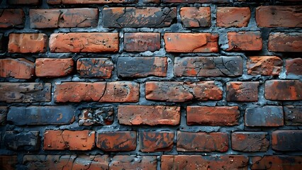 Urban Red Brick Wall Background: Design and Texture for Wallpaper. Concept Red Brick Wall Decor, Urban Wallpaper Design, Textured Background Printing