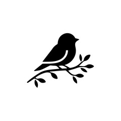 Bird logo, Little bird on the branch logo