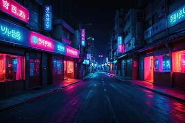 Fototapeta na wymiar korean night city