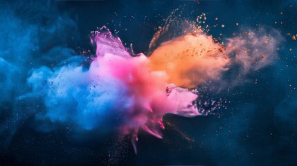 Fototapeta premium Explosive Colorful Powder Cloud