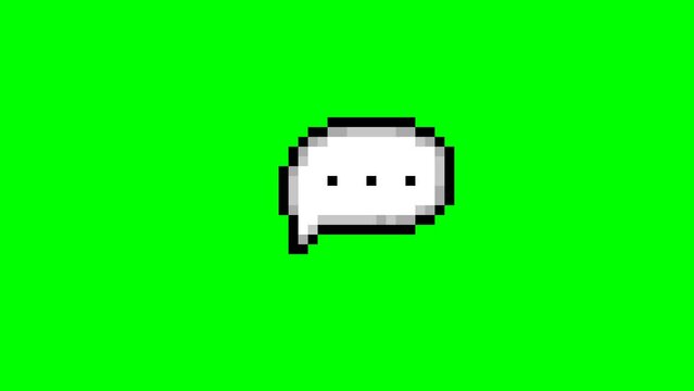 ellipsis, pixel art video dialog cloud