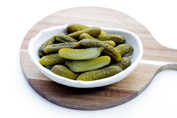 Tasty pickled cucumbers. Fermented vegetables