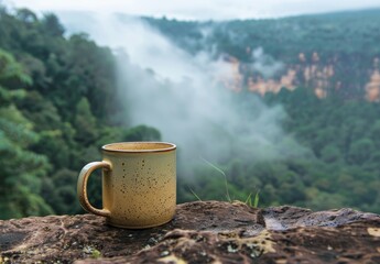 Cup of Coffee on Cliff