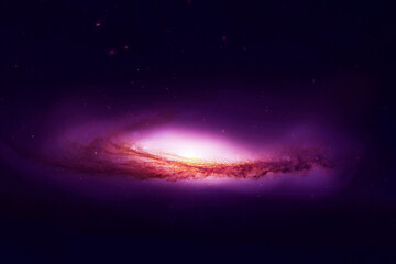 Galaxy with cosmic glow. Elements of this image furnished by NASA