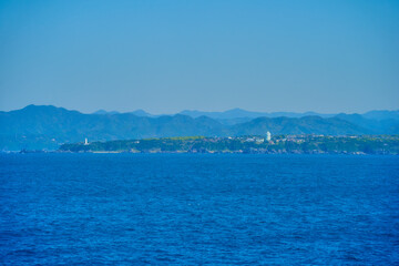 和歌山県串本町(本州最南端)潮岬を熊野灘から見る
