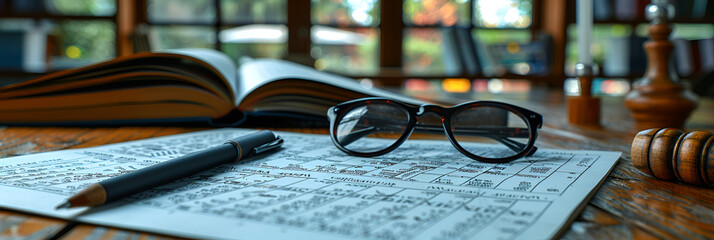 glasses on a book,
Learning Math and Mathematics Education for Prob - obrazy, fototapety, plakaty