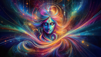 Lord Shree Krishna Digital Art - Generative AI